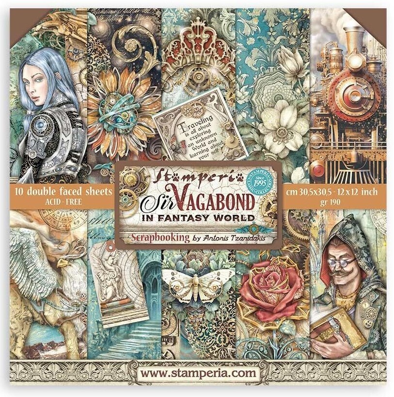 Stamperia - Sir Vagabond in Fantasy World - 12&quot;x12&quot; Paper Pad