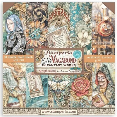 Stamperia - Sir Vagabond in Fantasy World - 8&quot;x8&quot; Paper Pad