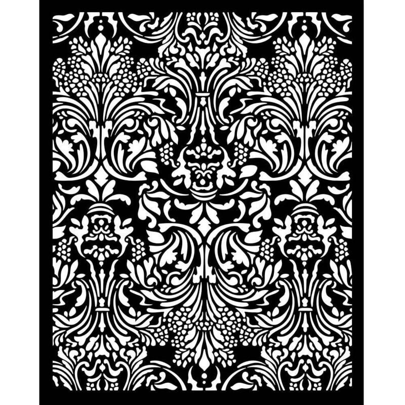 Stamperia - Sir Vagabond in Fantasy World - Thick Stencil -  Damasque