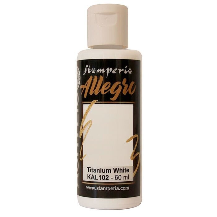 Stamperia - Allegro Acrylic Paint - 60ml - Titanium White 