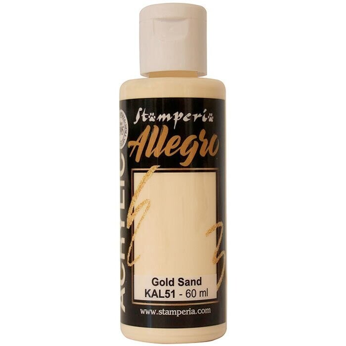 Stamperia - Allegro Acrylic Paint - 60ml - Gold Sand 
