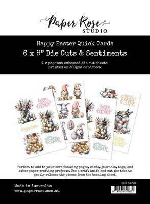 Paper Rose - 6&quot;x8&quot; Happy Easter Die Cut Pack