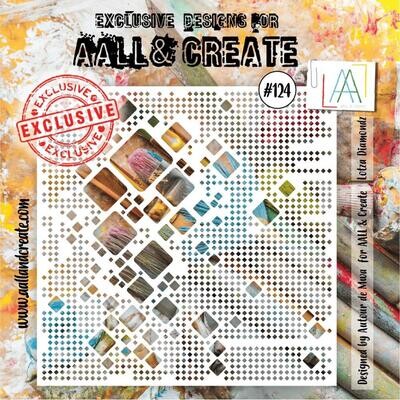 AALL &amp; Create - 6&quot;x6&quot; Stencil - Lotza Diamondz #124