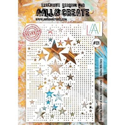 AALL &amp; Create - A4 Stencil - Smitten With Stars #121