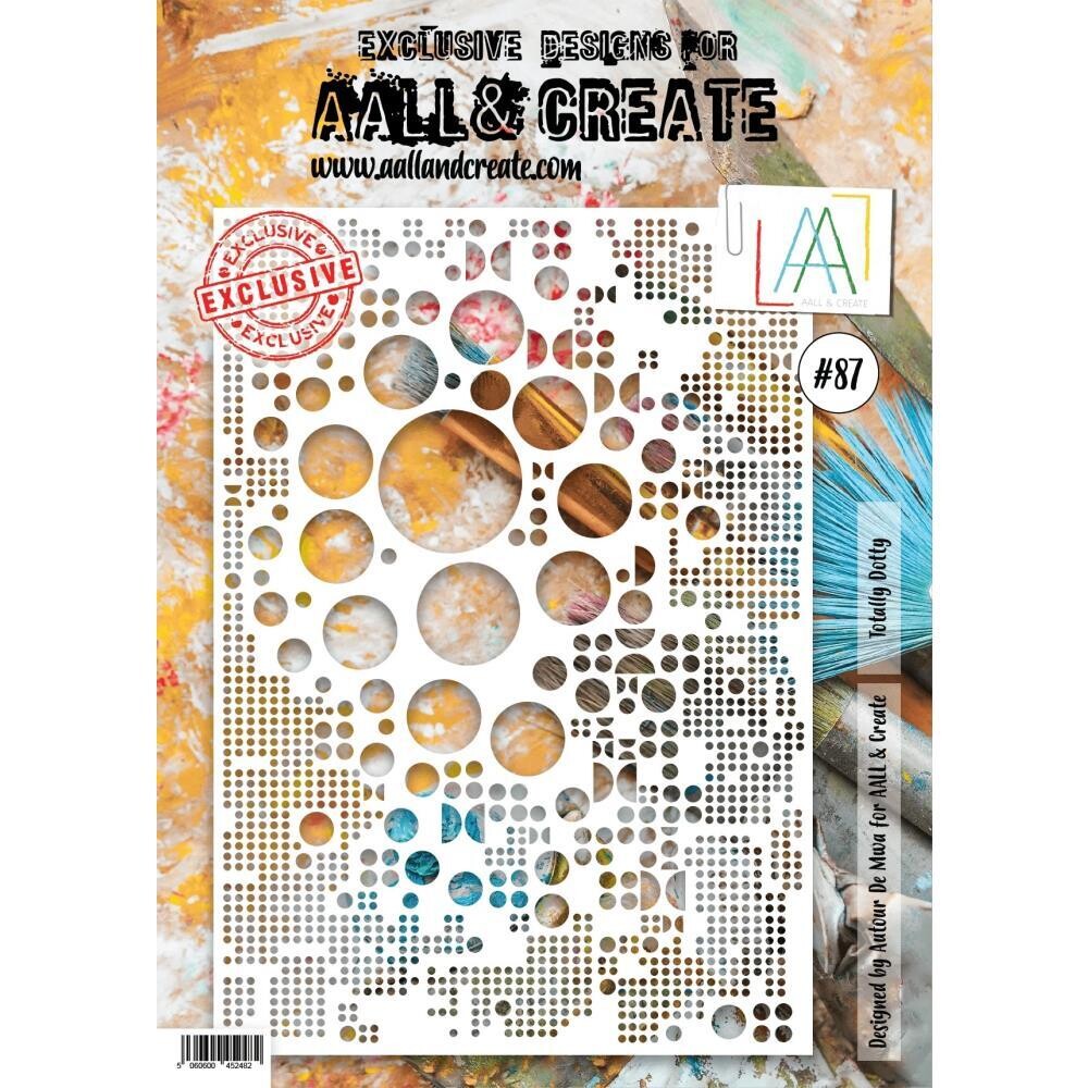 AALL &amp; Create - A4 Stencil - Totally Dotty #87