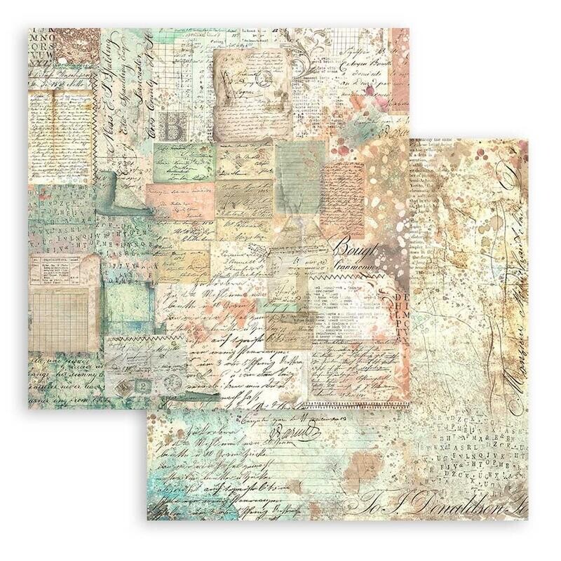 Stamperia - Brocante Antiques - 12&quot;x12&quot; Double-sided Paper - Patchwork Cards