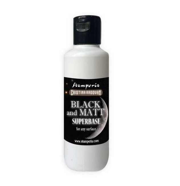 Stamperia - Christina Radovan - Black and Matt Superbase For any Surface - 80ml