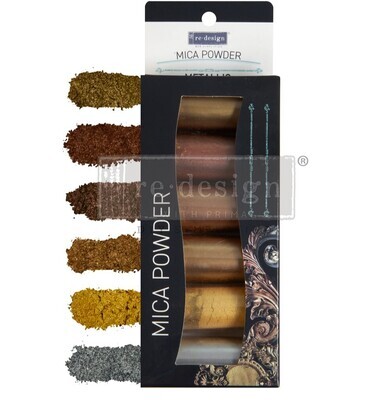 Prima Marketing - Decor Mica Powder Set - Metallic - 6 colours