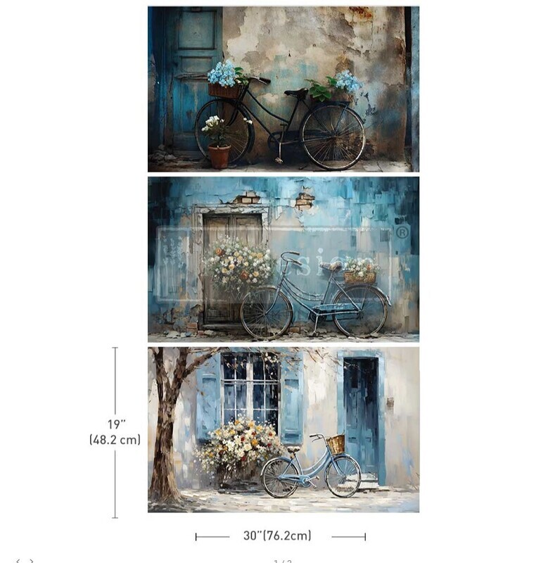 Prima Marketing - Decoupage Tissue - 3pk - Bike Break