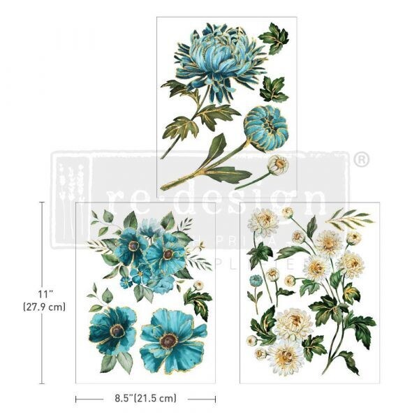 Prima Marketing - Middy Decor Transfers - Gilded Floral