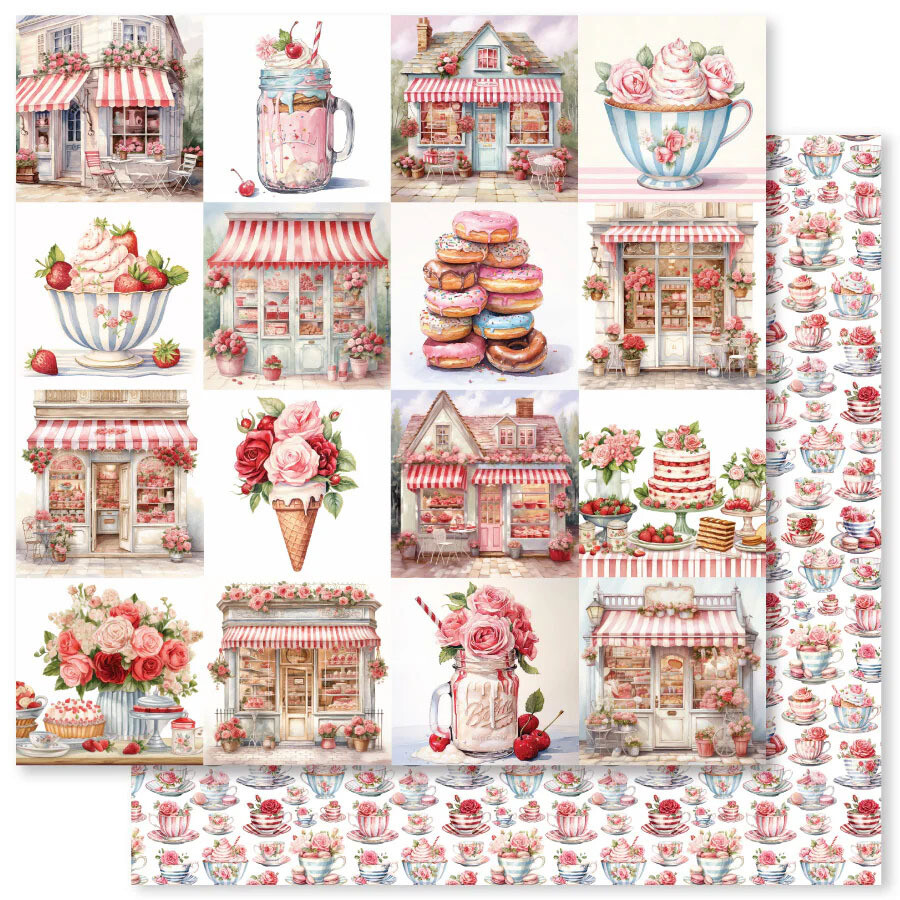Paper Rose - 12&quot;x12&quot; Double-sided Paper - Candy Kisses - Paper A
