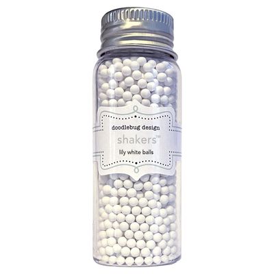 Doodlebug Design - Shakers - Lily White Balls