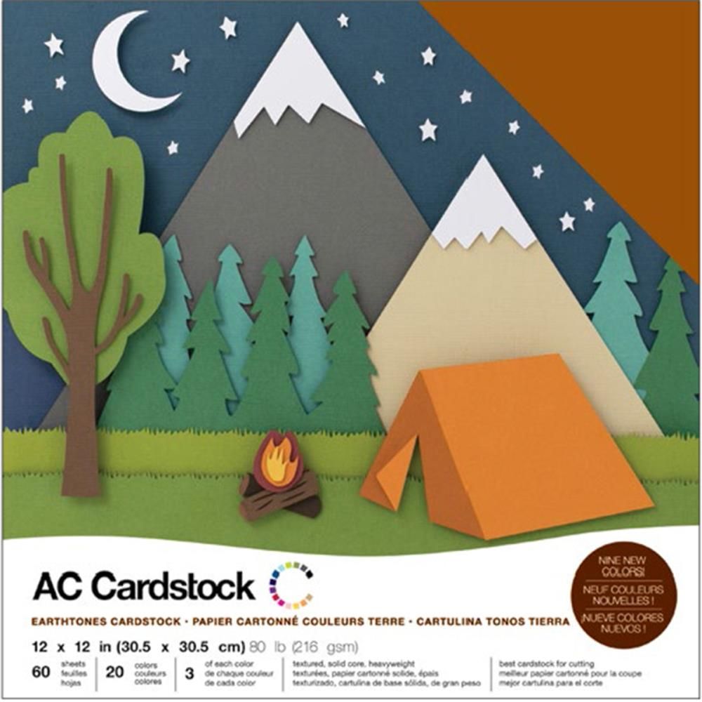 American Crafts - 12&quot;x12&quot; Cardstock - Earthtones