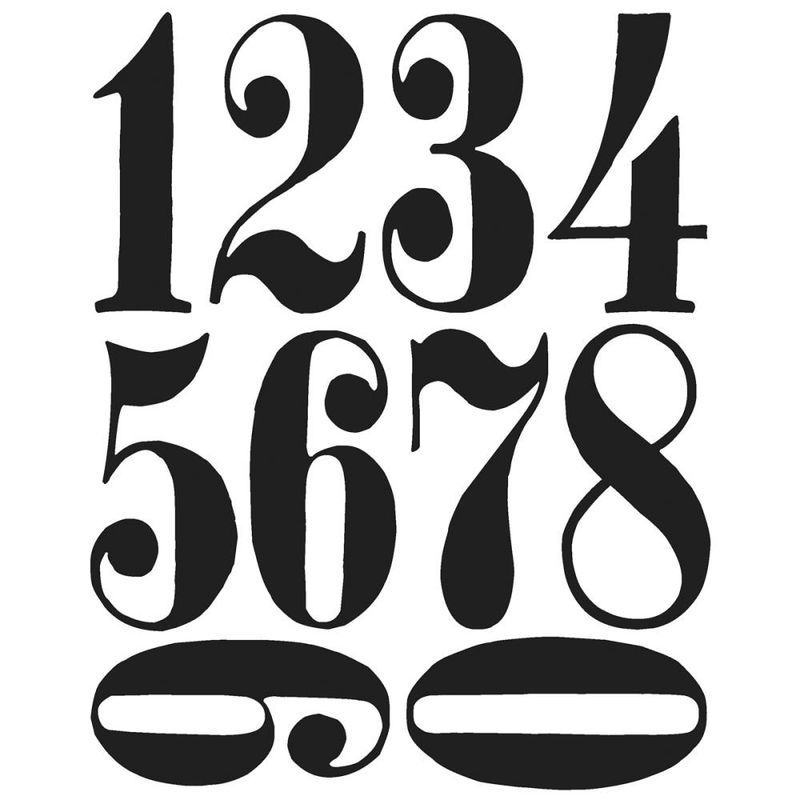 Stampers Anonymous - Tim Holtz - Cling Mount Stamps - Numeric