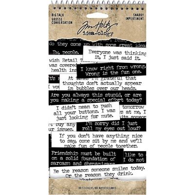 Tim Holtz - Idea-ology - Big Talk Stickers- Snarky