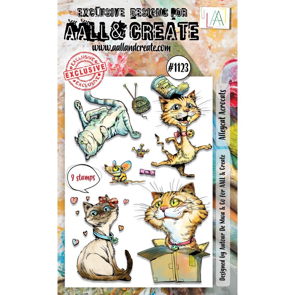 AALL &amp; Create - Clear Stamp Set - Alleycat Acrocats - #1123