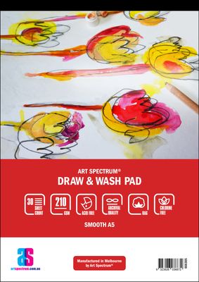 Art Spectrum - A5 Draw and Wash Pad - 210gsm – Smooth (Hot Press)