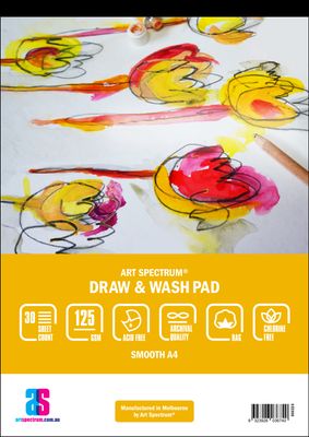 Art Spectrum - A4 Draw and Wash Pad - 210gsm – Smooth (Hot Press)