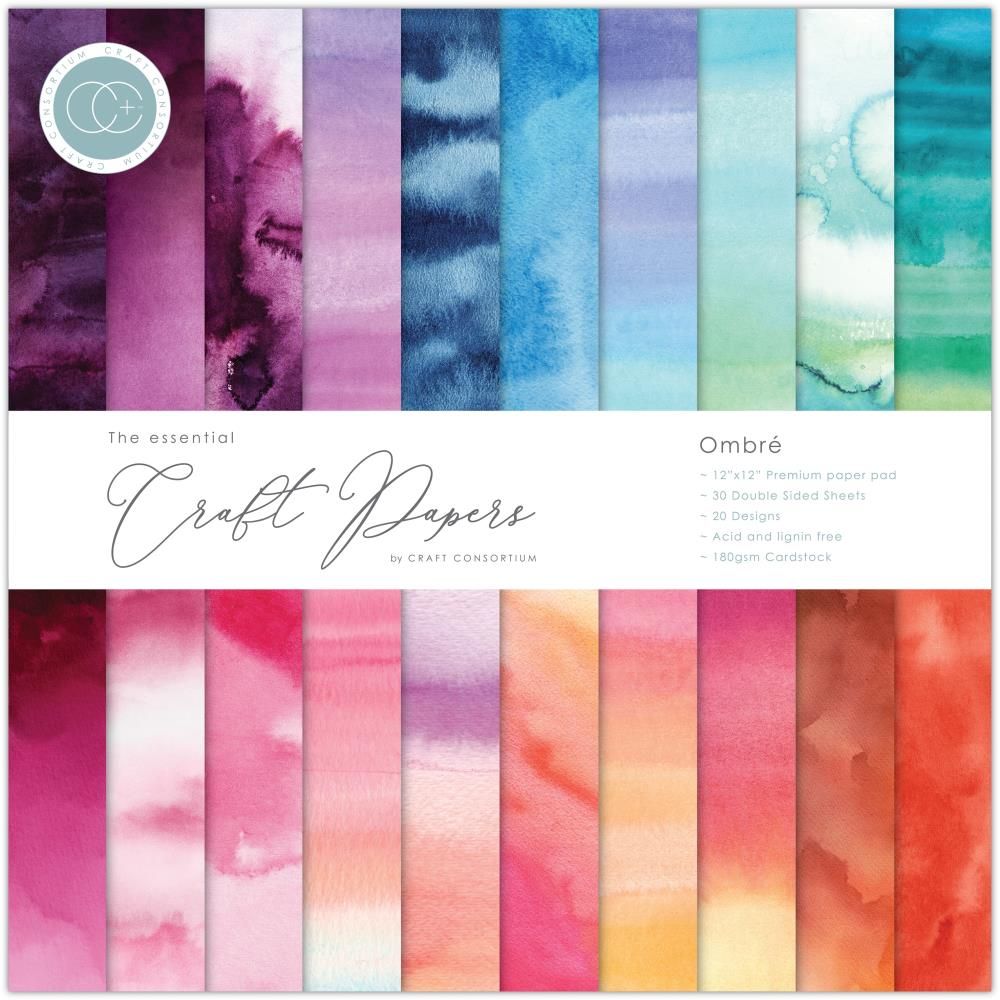 Craft Consortium - Ombre - 12&quot;x12&quot; Double-sided Paper Pad