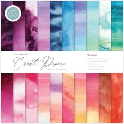 Craft Consortium - Ombre - 12&quot;x12&quot; Double-sided Paper Pad