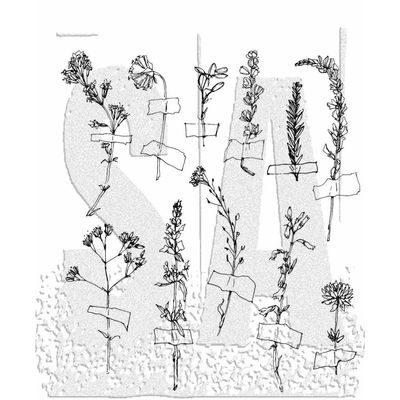 Stampers Anonymous - Tim Holtz - Cling Mount Stamps - Forgotten Garden
