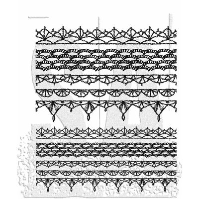 Stampers Anonymous - Tim Holtz - Cling Mount Stamps - Crochet Trims