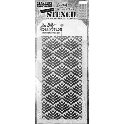 Stampers Anonymous - Tim Holtz - Layered Stencil - Deco Leaf