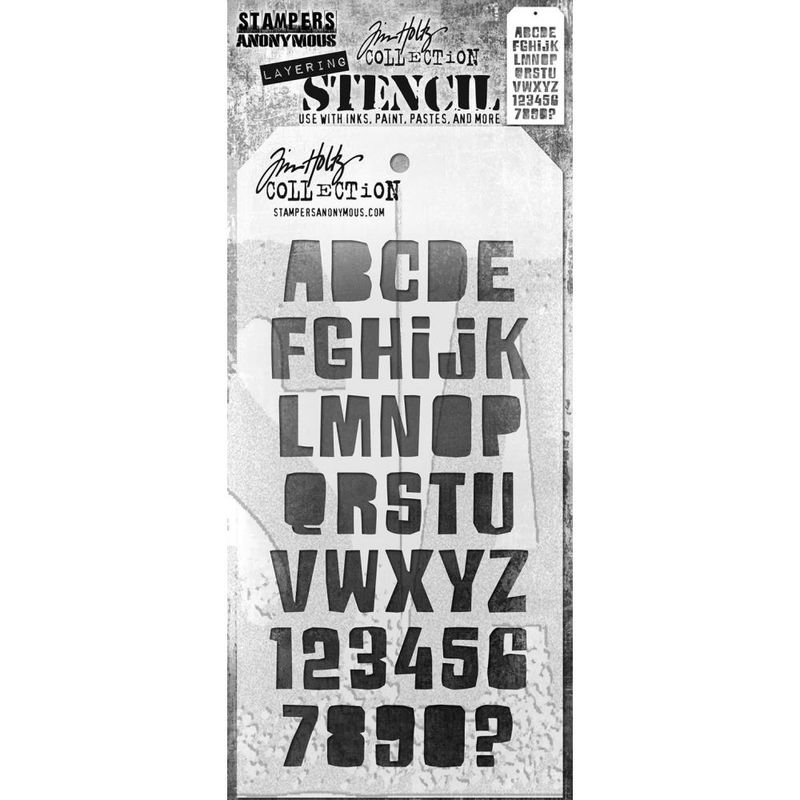 Stampers Anonymous - Tim Holtz - Layered Stencil - Cut Out Alpha