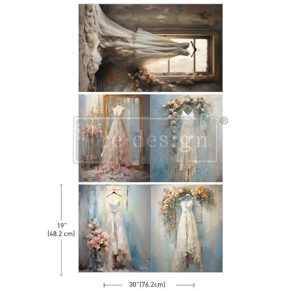 Prima Marketing - Decoupage Tissue - 3pk - Whispers of White