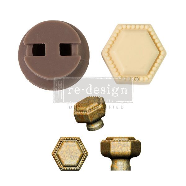 Prima Marketing - Re-Design - CeCe Knob Mould - Imperial Peal - 1 knob set