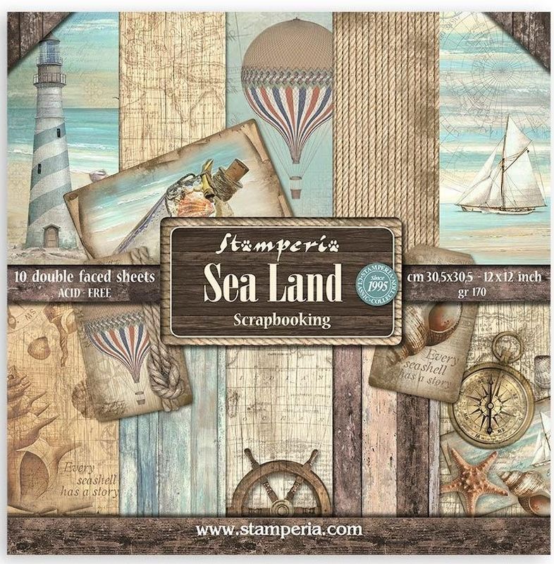 Stamperia - Sea Land - 12&quot;x12&quot; double-sided Paper Pad