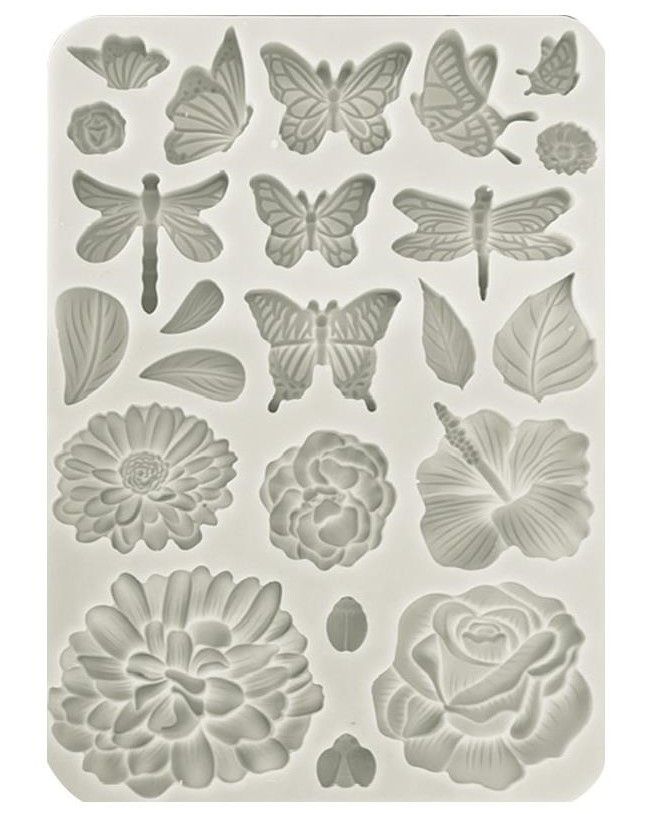Stamperia - Secret Diary - A5 Silicone Mould - Butterflies and Flowers