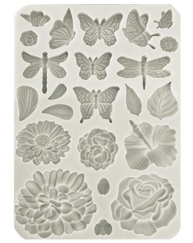 Stamperia - Secret Diary - A5 Silicone Mould - Butterflies and Flowers