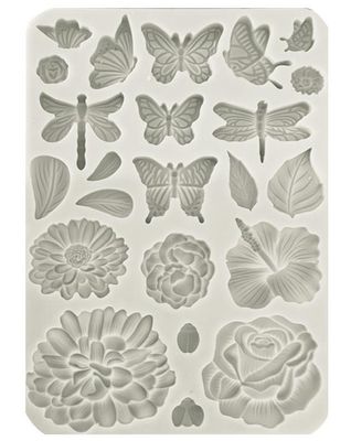 Stamperia - Secret Diary - A5 Silicone Mould - Butterflies and Flowers