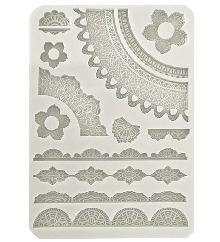 Stamperia - Secret Diary - A5 Silicone Mould - Lace Borders