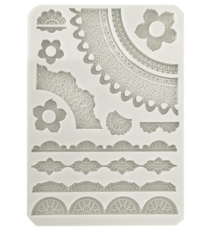 Stamperia - Secret Diary - A5 Silicone Mould - Lace Borders