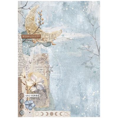 Stamperia - Create Happiness Secret Diary - A4 Rice Paper - Moon
