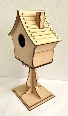 Dusty Attic - MDF Birdhouse on Stand - 33 cm tall
