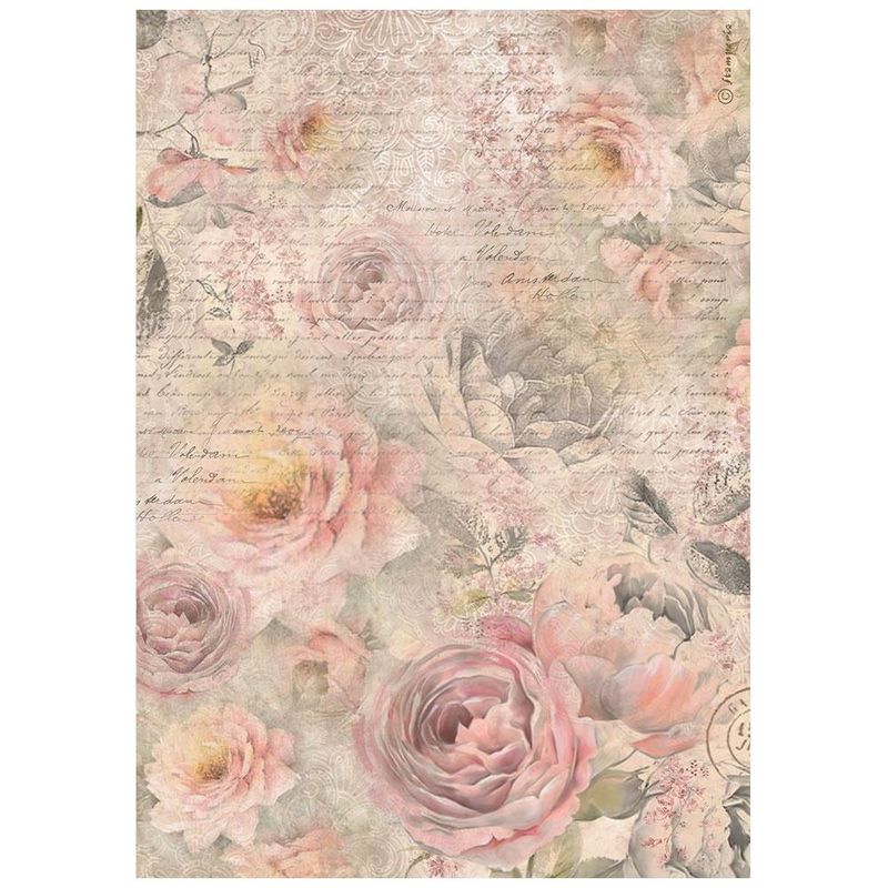 Stamperia - Shabby Rose - A4 Rice Paper - Roses Pattern