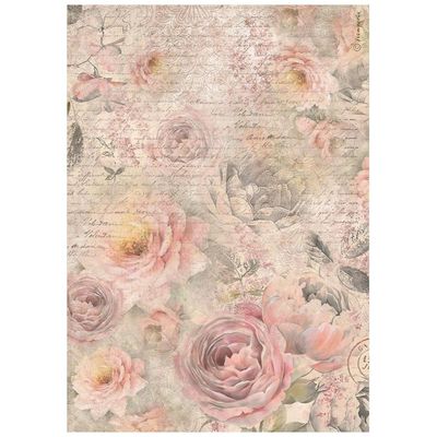 Stamperia - Shabby Rose - A4 Rice Paper - Roses Pattern