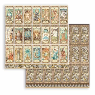 Stamperia - Fortune - 12&quot;x12&quot; Double-sided Paper Sheet - Tags
