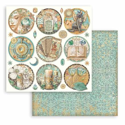 Stamperia - Fortune - 12&quot;x12&quot; Double-sided Paper Sheet - Rounds