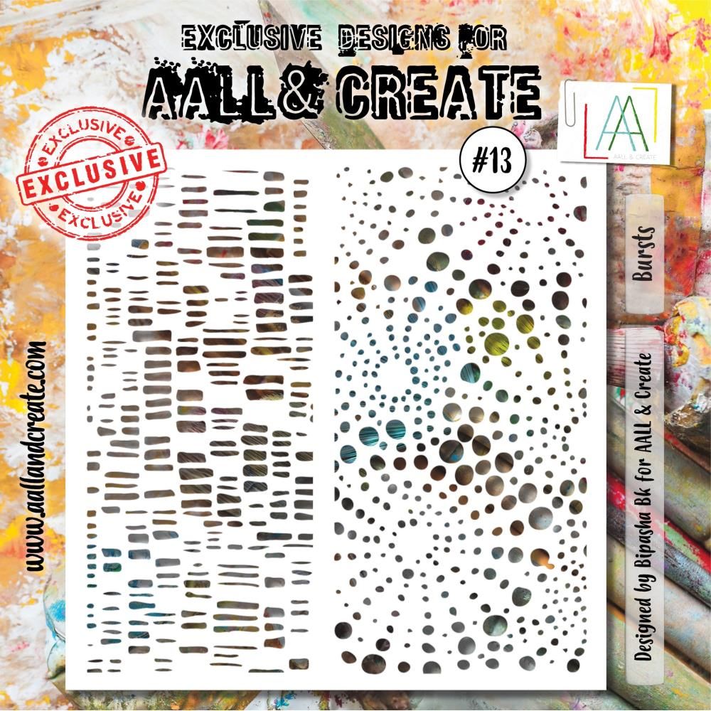 AALL &amp; Create - 6&quot;x6&quot; Stencils - Bursts - #13