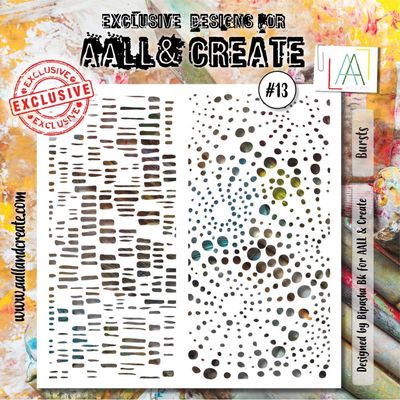 AALL &amp; Create - 6&quot;x6&quot; Stencils - Bursts - #13