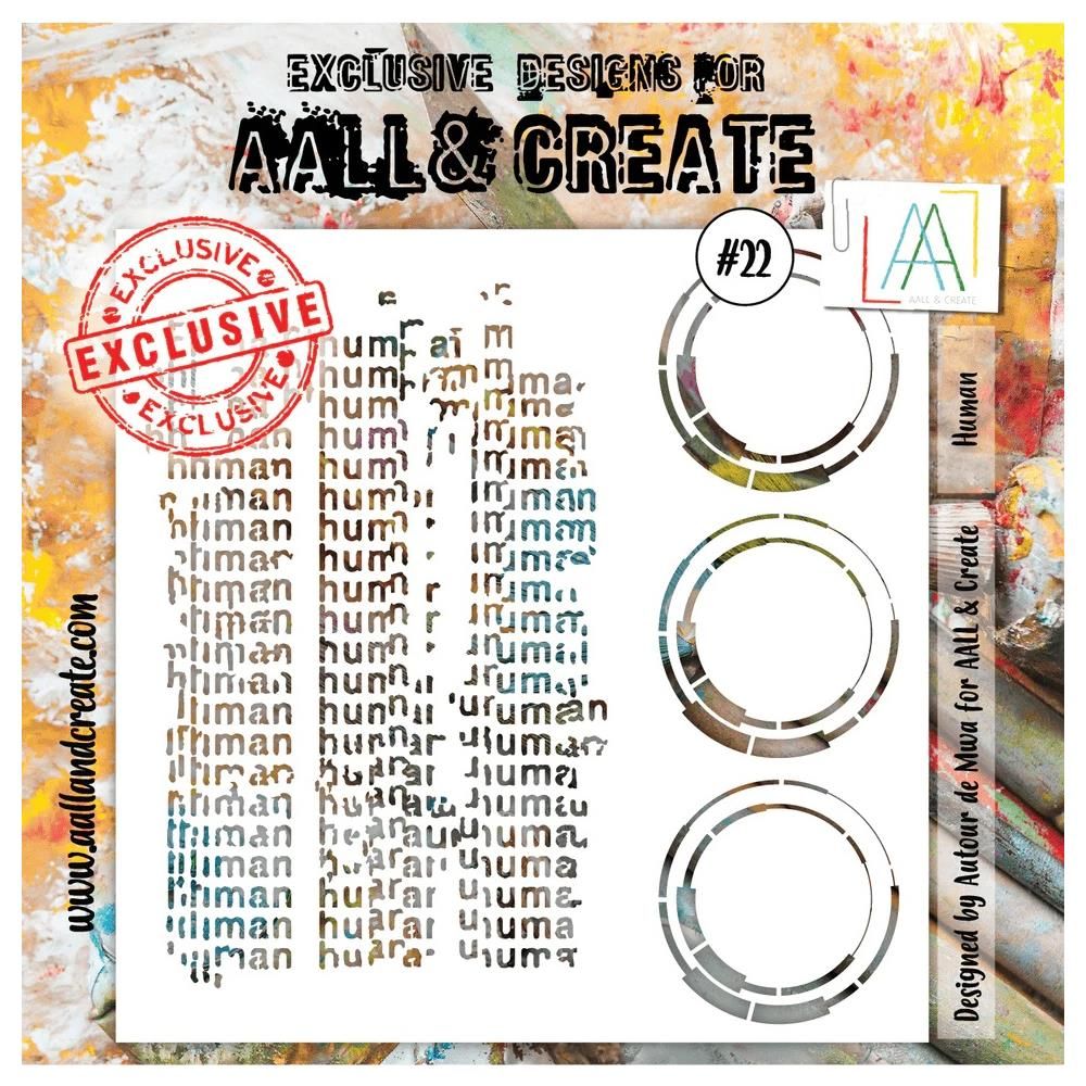 AALL &amp; Create - 6&quot;x6&quot; Stencils - Human - #22