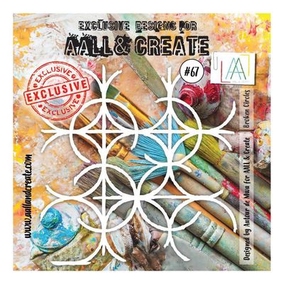 AALL &amp; Create - 6&quot;x6&quot; Stencils - Broken Circles - #67