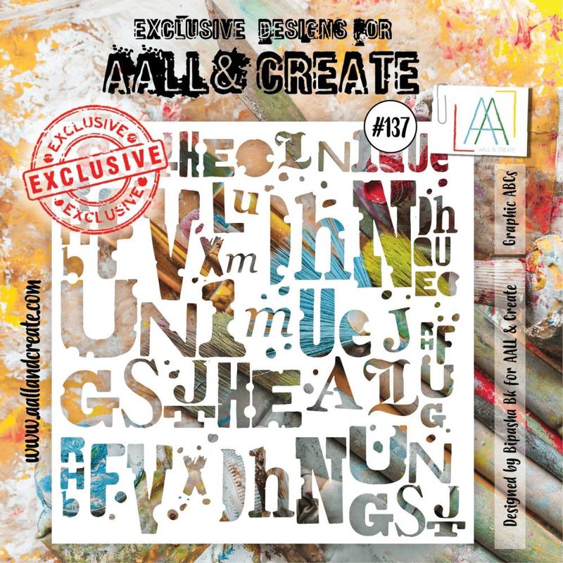 AALL &amp; Create - 6&quot;x6&quot; Stencils - Graphic ABCs - #137