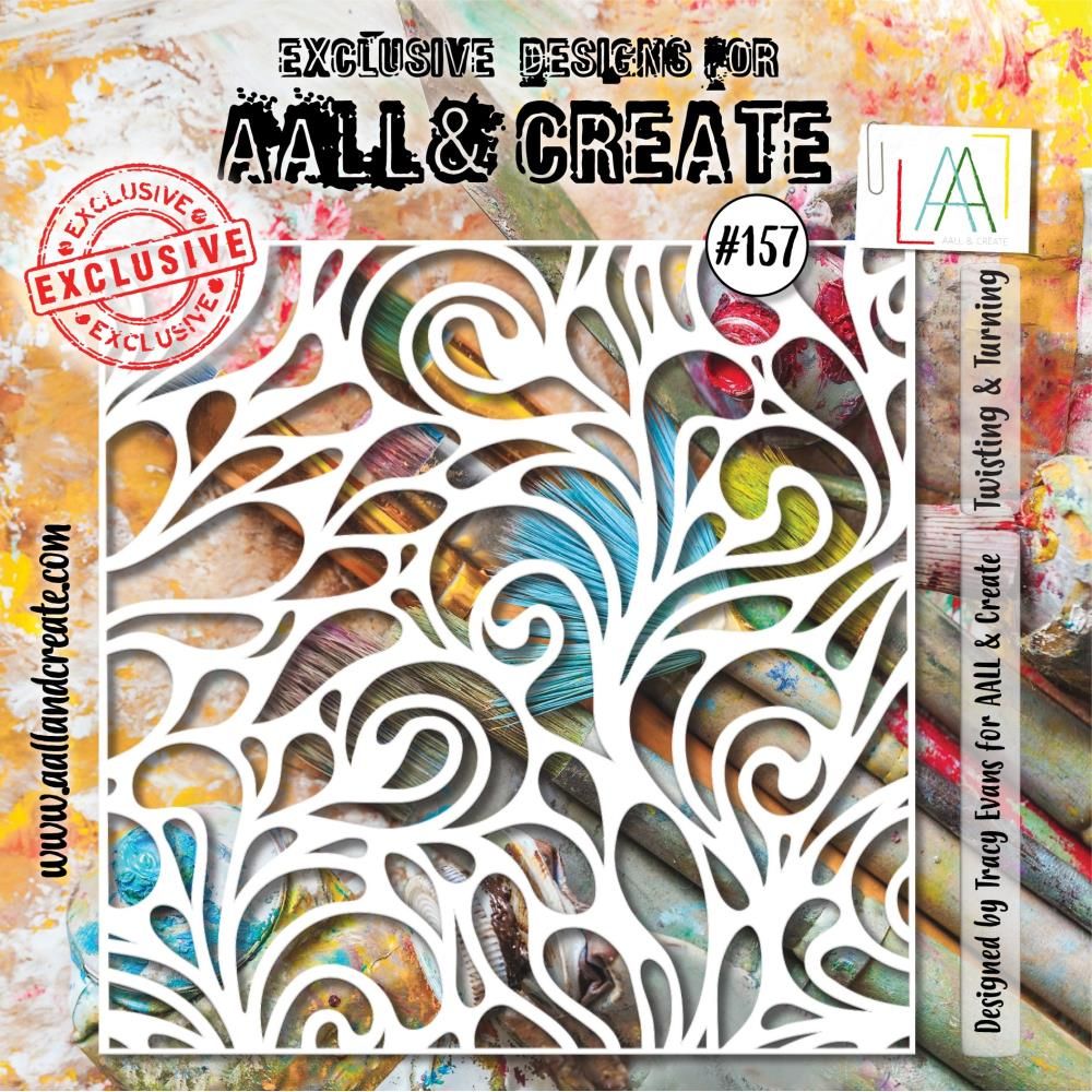 AALL &amp; Create - 6&quot;x6&quot; Stencils - Twisting &amp; Turning - #157