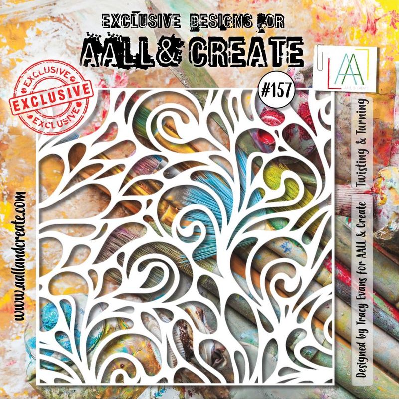 AALL &amp; Create - 6&quot;x6&quot; Stencils - Twisting &amp; Turning - #157