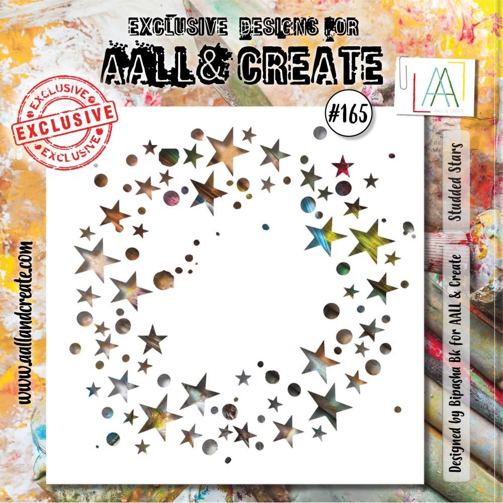 AALL &amp; Create - 6&quot;x6&quot; Stencils - Studded Stars - #165